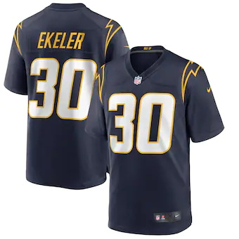 mens nike austin ekeler navy los angeles chargers alternate